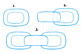 Chain or link elements set. How To Draw A Chain Step By Step Drawing Guide By Dawn Dragoart Com