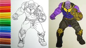 Thanos is a fictional character who appears in american comic books published by marvel comics. Drawing Thanos Avengers Infinity War Coloring Page Download Youtube