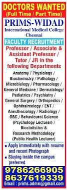Lecturer, associate professor, educator and more on indeed.com. Faculty Recruitment 2020 At Prims Widad International Medical College Chennai Facultyplus