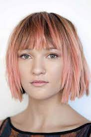 25 Brief Haircuts And Colors Short Hair Peach Hair Hair Styles Short Hair Styles