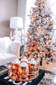 Blush Pink Rose Gold White Christmas Decor Christmas Decorations Apartment Gold Christmas Decorations White Christmas Decor
