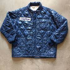 Quilted Goodyear Racing Jacket 75 16 Shipping Domestic Sold As Is Small Holes On Back Side Of Jacket Size Xl 33 X Jackets Vintage Jacket Athletic Jacket