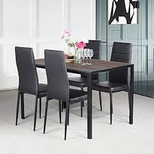 aingoo rustic dining table chairs set 4