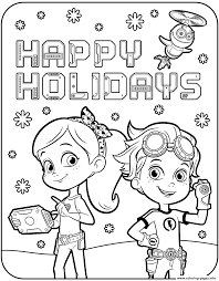 Christmas stockings by the fire. Happy Holidays With Rusty Rivets Coloring Pages Printable