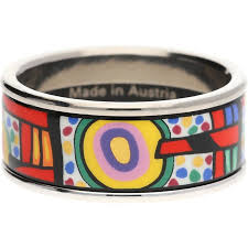 Frey wille white gold ring. Freywille Hundertwasser Ring Hwb812 712 Silent Flowers