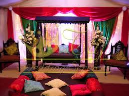 Beautiful Mehndi Stage Jhoola Indian Decor Decor Bengali Wedding