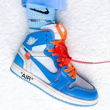 Basket jordan 1 mid femme. Air Jordan 1 Retro High Off White University Blue Hype Shoes Sneakers Fashion Air Jordans