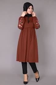 Yakasi Ipli Nakisli Tunik Tarcin Urun Kodu Mdb1398 79 90 Tl Islami Giyim Kiyafet Yazlik Kiyafetler