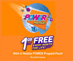 The malaysian prepaid scene is getting some serious shake up as u mobile has introduced its new power prepaid plan with heaps of free internet. Tech Arp Ed 205 U Mobile Power Prepaid Pack Offers Free 1 Gb Internet For Life
