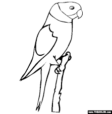 Free printable parrot coloring pages for kids. Bird Online Coloring Pages
