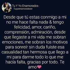 Muchas Gracias Por Todo Tu Amor Y Carino Mi Amor Gracias Por Hacerme El Ser Mas Feliz Del Mundo Te Amoooo Frases Bonitas Palabras Para Mi Novio Frases Cursis