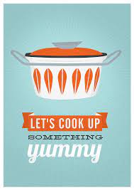 oh yes kitchen print poster cathrineholm quote print inspirational art retro mid century modern affiches de cuisine gravures de cuisine affiche retro