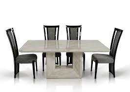 Furniture Fancy Rectangle Low Height Marble Dining Table With High Backrest Black Chair In Set Low Dining Table Furniture Ideas Marble Table Design For Your Cho