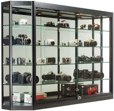 5x3 Wall Mounted Display Case W Mirror Back Sliding Doors Locking Black Wall Display Cabinet Glass Cabinets Display Wall Mounted Display Case