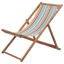 Shop our best selection of wood beach chairs to reflect your style and inspire your outdoor space. Vidaxl Folding Beach Chair Fabric And Wooden Frame Multicolor Overstock 27991892