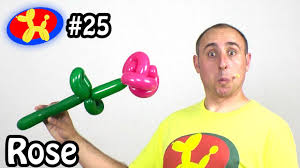 What can you do with a dinosaur balloon? Two Balloon Rose Flower Balloon Animal Lessons 25 Globoflexia Youtube