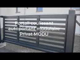 Portail Coulissant Autoportant Privat Modu Youtube