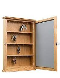 Key Cabinet Wall Hanging With Mirror Door Oak Find Out More About The Great Product At The Image Link Amazon Aff Key Cabinet Key Holder Diy Wood Display
