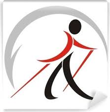 Nordic Walking Logo Stilizzato Vinyl Wall Mural Nordic Walking Nordic Wall Murals