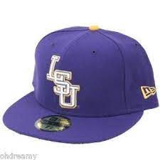 Lsu Tigers New Era Fitted Cap Features An Embroidered Team Logo On The Front And A Secondary Logo On The Back Made Of 100 Lsu Baseball Purple Fits Lsu Tigers