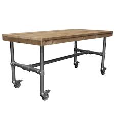 Steigerbuis Tafel Op Wielen 60x120cm Tafel Op Wielen Tafel Steigerbuis Tafel Wielen