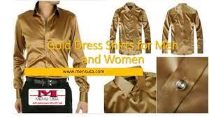 Moda international metallic gold bodycon sweater dress long sleeves size xl. Gold Dress Shirts For Men And Women
