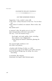 Black and white screened in porch. On The Screened Porch By Elizabeth Biller Chapman Poetry Magazine