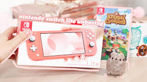 Nintendo switch lite is a small and light nintendo switch system at a great price. Coral Nintendo Switch Lite Unboxing Intro To Animal Crossing Youtube