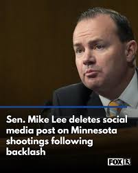 DELETED- Following days of nationwide backlash, Utah Sen. Mike Lee has  deleted social media posts