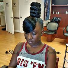 Top Knot Bun Bangs Text 817 714 8362 To Book Include Name Service And Desired Time View Prices Www Hair Ponytail Styles Hair Styles Cool Hairstyles