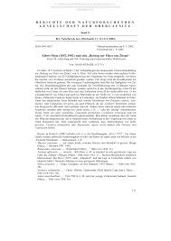 B E R I C H T E D E R N A T U R F O R S C H E N D E N G E S E L L S C H A F  T D E R O B E R L A U S I T Z Albert Matz (1852-1902