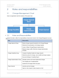 Change Management Plan Template Ms Word Excel Spreadsheets