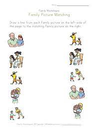 family picture matching worksheet family worksheet worksheets for kids relationship worksheets