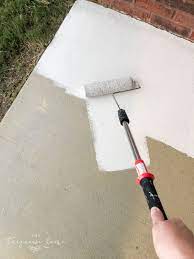 This paint has many of the most important concrete paint qualities: How To Paint A Concrete Patio The Turquoise Home