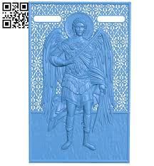 Icon of St. Michael A004433 download free stl files 3d model for CNC wood  carving