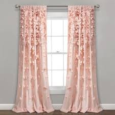 Lush Decor Kemmy Window Curtain 52 X 84 In 2020 Panel Curtains Lush Decor Pink Curtains
