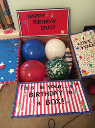 Surprise Birthday Box Ideas For Boyfriend Birthday In A Box Birthday Care Packages Homemade Birthday Gifts Aunt Birthday Gift