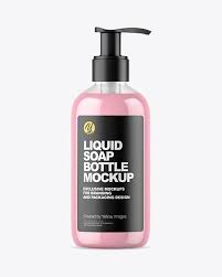 Download Clear Liquid Soap Bottle With Pump Mockup In Bottle Mockups On Yellow Images Object Mockups PSD Mockup Templates