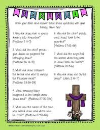 Where was his body placed? Easter Trivia By Homeschooling By Heart Teachers Pay Teachers