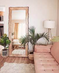 Pink Velvet Sofa Decor With Greenery Pink Living Room Decor Pink Living Room Room Inspiration
