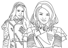 Mal, evie, audrey, carlos, maleficent coloringonly has got full collection of free printable descendants coloring sheet. Mal And Evie Descendants Coloring Page Free Printable Coloring Pages For Kids