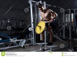Man with a Naked Torso Doing Deadlift in a Gym Stock Image - Image of lift,  male: 90945157