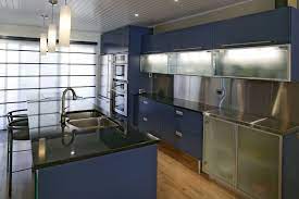 60 Ultra Modern Custom Kitchen Designs Part 2 Custom Kitchens Design Blue Kitchen Designs Black Countertops