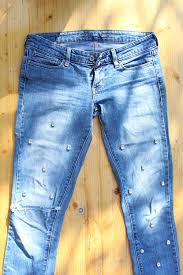 Diy Jeans Mit Strass Steinen Pimpen Letters Beads Jeans Mit Strass Diy Jeans Jeans