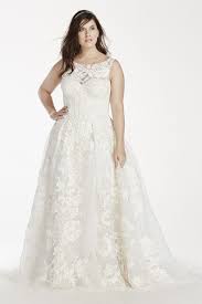 Oleg Cassini Tank Lace Wedding Dress With Beads David S Bridal Wedding Dresses Plus Size Wedding Gown Inspiration Lace Ball Gowns