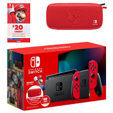 Please check the game detail page on nintendo.com for membership requirements. Nintendo Switch Bundle With Mario Red Joy Con 20 Nintendo Eshop Credit Carrying Case Walmart Com Walmart Com