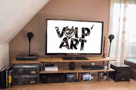 Le Meuble Tv Pour Julien Mis En Place Volp Art Et Mimi Meuble Tv Meubles Faits Maison Relooking Meuble