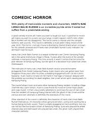 1st tngk dlu,.mmg xdpt cam wak joko ni sofi jikan Hantu Kak Limah Balik Rumah Movie Review Leisure