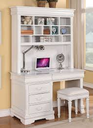The hutch attaches to the desktop and adds a pair of frosted glass doors for concealed storage, also, to open cubby spaces with 2 adjustable shelves for books, binders, decorations, and more. Classique Computer Desk W Hutch By Acme Furniture Furniturepick