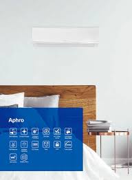 This system includes an indoor cabinet, outdoor compressor, wireless remote, and remote cradle. Gree Aphro Wall Mounted Split Ac 2 5 Kw 8530 Btu H 3 2 Kw 10918 Btu H Germany Gree
